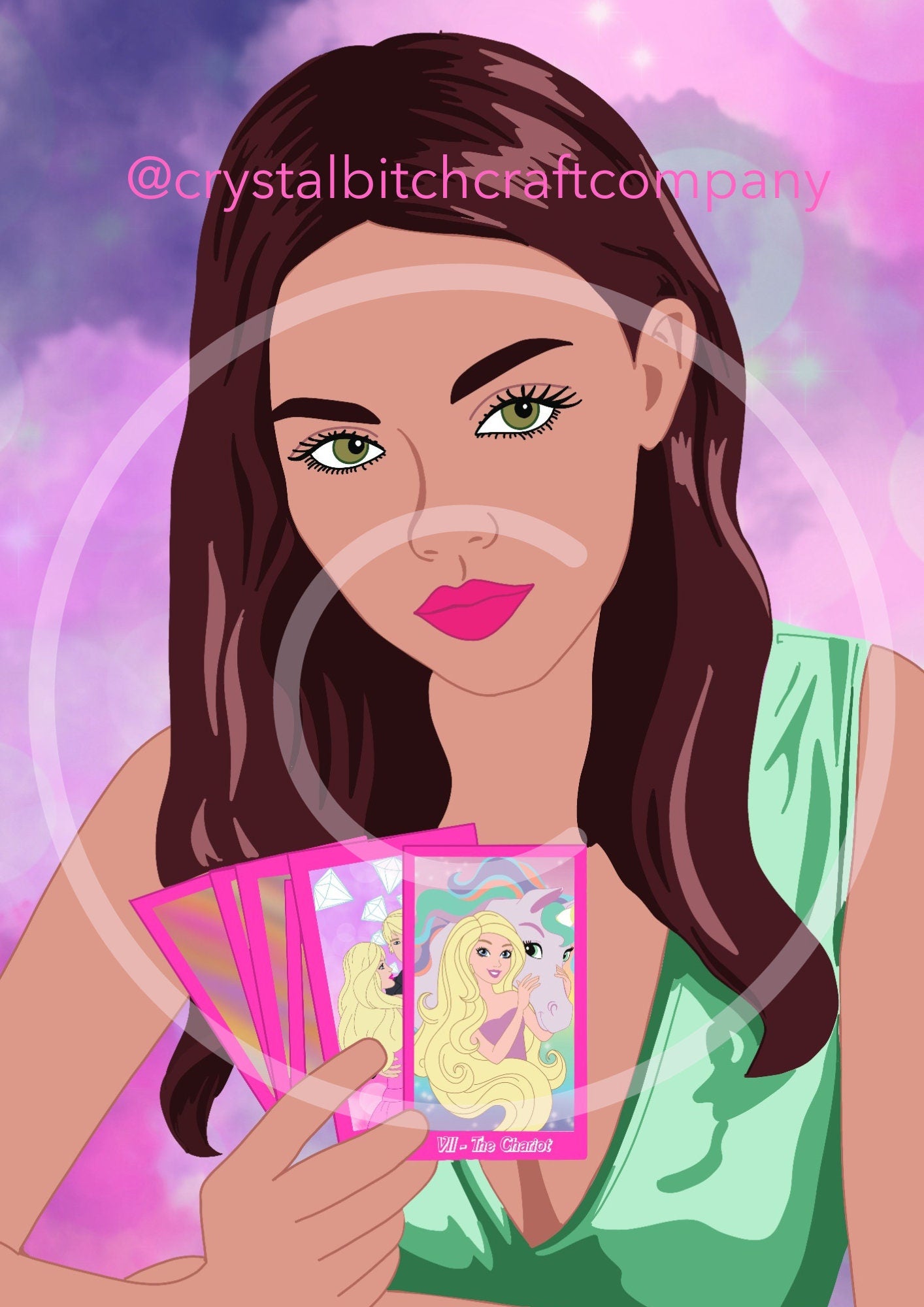 Tarot reader digital print