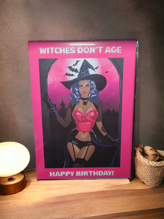 Witches Don't Age Birthday Card